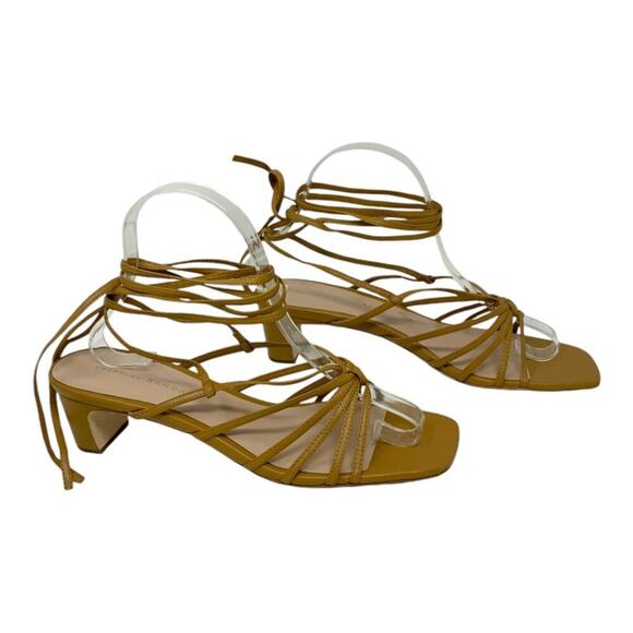 Loeffler Randall Lola Ankle Tie Sandal Honey Size 8 NWT $295 MSRP - Picture 3 of 7